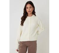 Threadbare Threadbare Cream Button Up Knitted Cardigan