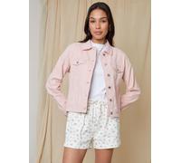 Threadbare Threadbare White Floral Pull On Denim Shorts White EU 44 (UK 16)