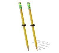 Threaded Pencil - 2 Piece Portable Focus Aid Writing Tool, Textured Quiet Grip Pencil, Comfortable Handwriting Stationery, Reusable Study Accessory | Writing Pencils For Students, Kids, Classroom