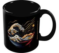 Threadless - Tasse à café "Noodle Wave" PM11343 (Taille unique) (Noir)