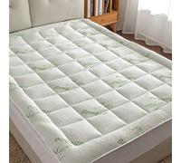 Threads for Bed Surmatelas Super King Size avec Housse en Bambou Doux, Protecteur de Matelas rafraîchissant Doux pour la Peau, 300 g/m² rempli de Fibres Douces et soyeuses pour Rembourrage