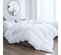 Threads For Beds Couette en Duvet et Plumes d'oie 13,5 tog, Tissu 100% Coton à l'épreuve du Duvet, Lavable en Machine avec Motif Box-Stitch de qualité supérieure