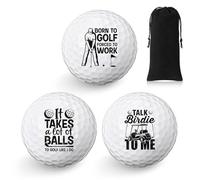 Threan 3 Pezzi Set Regalo di Palline da Golf Happy Birthday Divertente Regalo Palline da Golf per Golfisti Uomini Papà Un'unità di Dimensioni Standard(Créativité)