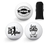 Threan 3 Pezzi Set Regalo di Palline da Golf Happy Birthday Divertente Regalo Palline da Golf per Golfisti Uomini Papà Un'unità di Dimensioni Standard(Journée des pères)