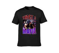 Three 6 Mafia Hip Hop Rap Men's T-Shirt Unisex Tee T-Shirt Black XL