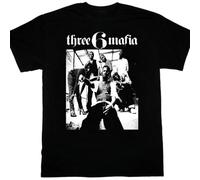 Three 6 Mafia Hip HOP Rap T Shirt Cotton All SizesBlackL