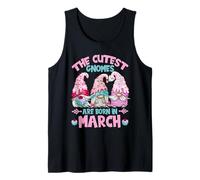 Three Birthday Gnomes for Women Who are Born in March Débardeur