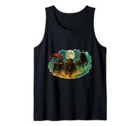 Three Bulls Moon 3 Toros Valor Weird Cursed Meme Débardeur