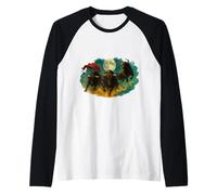 Three Bulls Moon 3 Toros Valor Weird Cursed Meme Manche Raglan