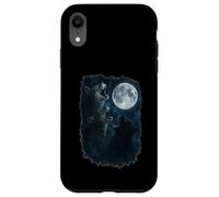 Three Cats Howling At The Moon 3 Cat Moon Coque pour iPhone XR