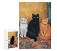 Three Cats Painting Puzzle 1000 Pièces Educa Jouet en Bois Cadeau Unique Décoration Intérieure Jeu Éducatif Challenge Toy Adultes Et Enfants À Partir De 14 Ans 1000 PCS