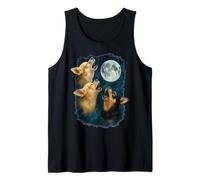 Three Chihuahuas Howling At The Moon 3 Chihuahua Moon Débardeur