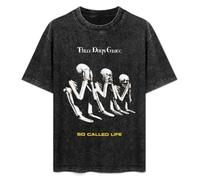 Three Days Grace T-shirt vintage surdimensionné en coton à manches courtes et col rond pour homme, Style-3, M