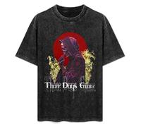 Three Days Grace T-shirt vintage surdimensionné en coton graphique à manches courtes Col rond Vêtements Unisexe, Style :, M