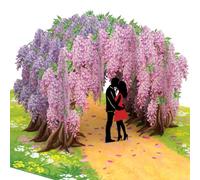 Three Dee Cards Wisteria Anniversary Pop Up Card, Fiançailles, Félicitations pour la carte de mariage, Anniversaire, Saint-Valentin pour elle, Couple Uk Carte 3D