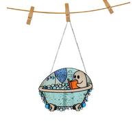 Three-Dimensional Depth: This acrylic ghost reading ornament features a static yet dramatic effect, showcasing multi-layer art with clear outlines and rich three-dimensional depth for dynamic shadow p