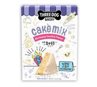 Three Dog Bakery Ultimate Celebration Cake Mix - Mélange de gâteau d'anniversaire facile à faire soi-même pour chiots et chiens, friandises d'anniversaire pour chiens pour fêtes de chiens