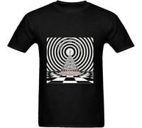Three Feather Blue Oyster Cult Tyranny and Mutation 100% Cotton O-Neck T-Shirt for Men Black XL