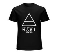 Three Feather Thirty 30 Seconds to Mars Short Sleeve T-Shirt for Men Black L