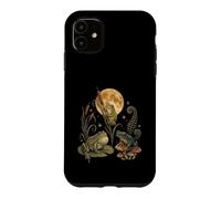 Three Frogs Moon Vintage Amphibian Cottagecore Art Coque pour iPhone 11