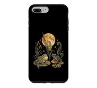 Three Frogs Moon Vintage Amphibian Cottagecore Art Coque pour iPhone 7 Plus/8 Plus