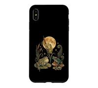 Three Frogs Moon Vintage Amphibian Cottagecore Art Coque pour iPhone XS Max