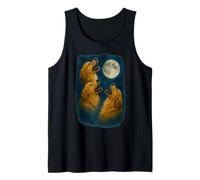 Three Golden Retriever Howling At The Moon 3 Golden Retrieve Débardeur