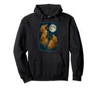 Three Golden Retriever Howling At The Moon 3 Golden Retrieve Sweat à Capuche