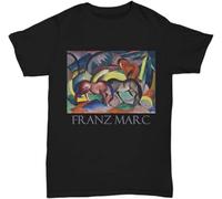 Three Horses by Franz Marc Manches Courtes(3X-Large)