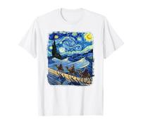 Three Kings Christmas Wise Men Holiday Van Gogh Starry Night T-Shirt