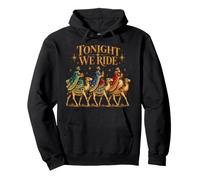 Three Kings Tonight We Ride 3 Wisemen Crèche de Noël Sweat à Capuche