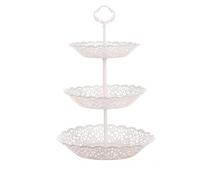 Three-Layer Detachable Hollow Snack Dessert Fruit Tray Cake Stand Tray Food Storage Tray Rack Supplies (Color : White Size : One Size)