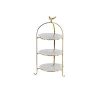 Three-Layer Light Luxury Cake Display Stand Multifunctional Glass Dessert Stand Cupcake Serving Tray for Tea Party Wedding and Birthday Dessert Display Stand (Color : A) (B)