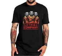 Three Lethal Company T Shirt Survival-Horror Game Lovers Geek Nerd Gift Tee Tops 100% Cotton Soft Unisex O-Neck