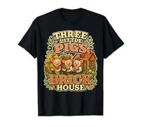Three Little Cochons Maison en Brique Livre d'histoires Cottage T-Shirt