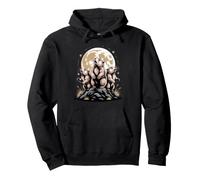 Three Marmot Moon Groundhog Wildlife Parody Sweat à Capuche