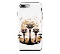 Three Ostrich Moon Big Bird Parody Safari Coque pour iPhone 7 Plus/8 Plus