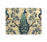 Three Peacocks Are On The Branch Puzzle en bois de 500 pièces pour adultes Puzzle stimulant pour jeu de taille 38,1 x 51,8 cm