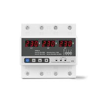 Three Phase Adjustable Over and Under Voltage Protector 3 Phase Automatic Recovery Protective Device Reset 63A 380V AUOQKQUT