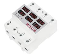 Three Phase Adjustable over and Under Voltage Protector Relay with Current Protection with Automatic Reset Function 100A