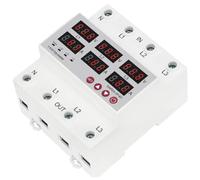 Three Phase Adjustable over and Under Voltage Protector Relay with Current Protection with Automatic Reset Function 63A