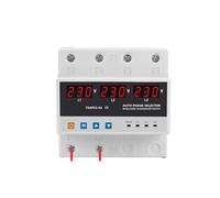 Three phase Selector Voltmeter with adjustable Over and Under Voltage protection Relays Protector Auto Changeover Switch 3P+N MQXFCZUX(100A)