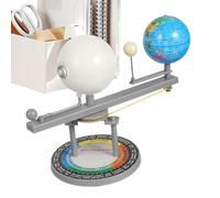 Three Planet Astronomy Model | ABS 26 x 16 cm 900 g Solar System Globe | Solar Teaching Aid, Astronomy Science Educational Kit | Earth Moon Sun Orbital Demonstration Tool For Kids Students Girls Boys