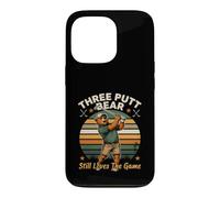 Three Putt Bear Aime Toujours Le Jeu Funny Golf Coque pour iPhone 13 Pro