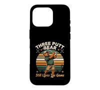 Three Putt Bear Aime Toujours Le Jeu Funny Golf Coque pour iPhone 16 Pro