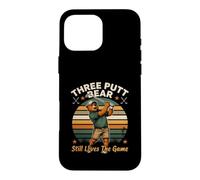 Three Putt Bear Aime Toujours Le Jeu Funny Golf Coque pour iPhone 16 Pro Max