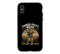 Three Putt Bear Aime Toujours Le Jeu Funny Golf Coque pour iPhone X/XS