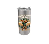 Three Putt Bear aime toujours le jeu Funny Golf Gobelet isotherme en acier inoxydable double paroi