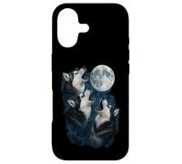 Three Siberian Husky Howling at The Moon 3 Husky Moon Coque pour iPhone 17