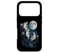 Three Siberian Husky Howling at The Moon 3 Husky Moon Coque pour iPhone 17 Pro